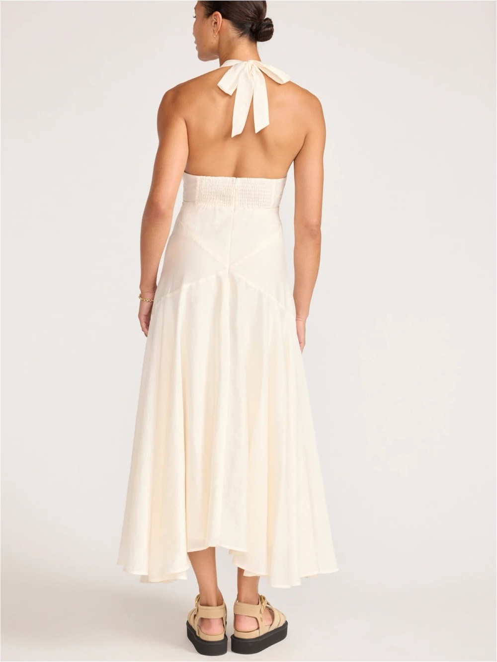 NWT Brochu Walker The Tori Voile Dress in Creme XS - Picture 4 of 16
